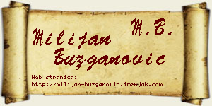 Milijan Buzganović vizit kartica